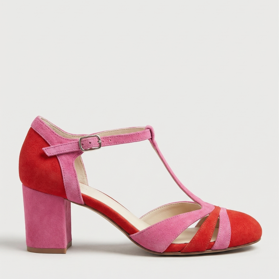 Lazariah | Ankle Strap Block Heel Sandals – Leah & Lila