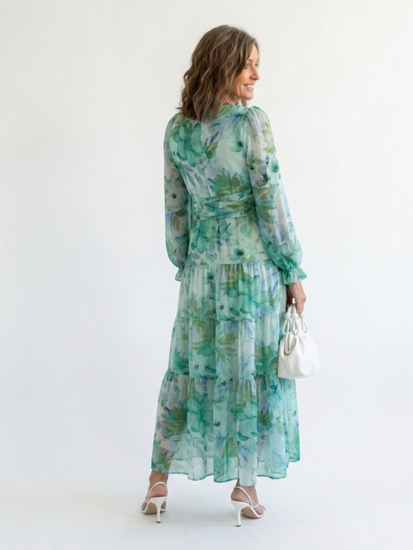 Raelyn - Long Sleeve Floral Maxi Dress
