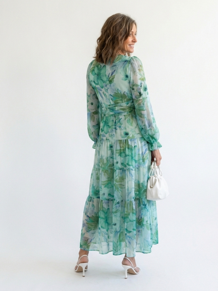 Raelyn - Long Sleeve Floral Maxi Dress