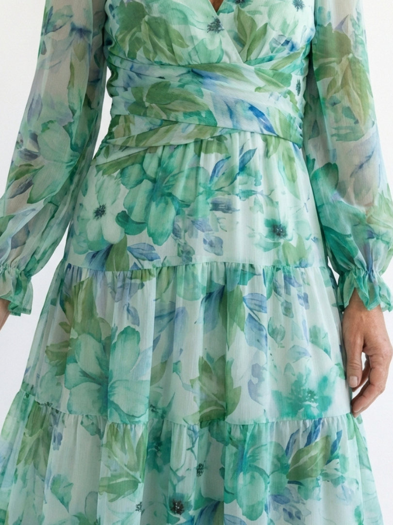 Raelyn - Long Sleeve Floral Maxi Dress