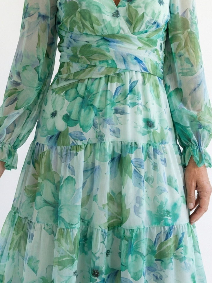 Raelyn - Long Sleeve Floral Maxi Dress