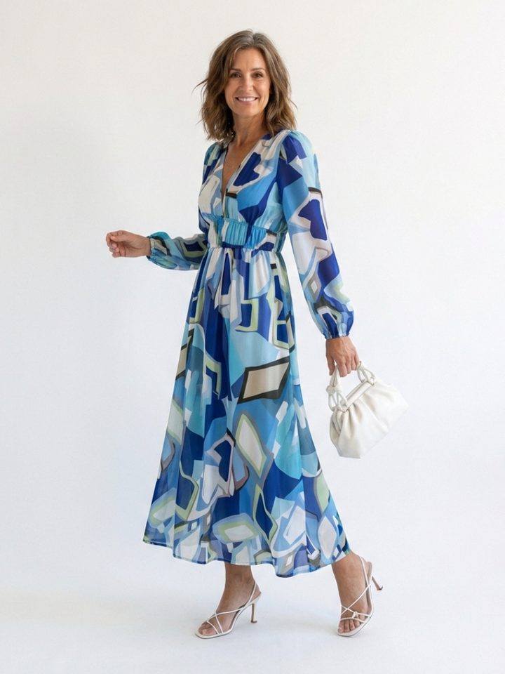 Raelyn - Long Sleeve Floral Maxi Dress