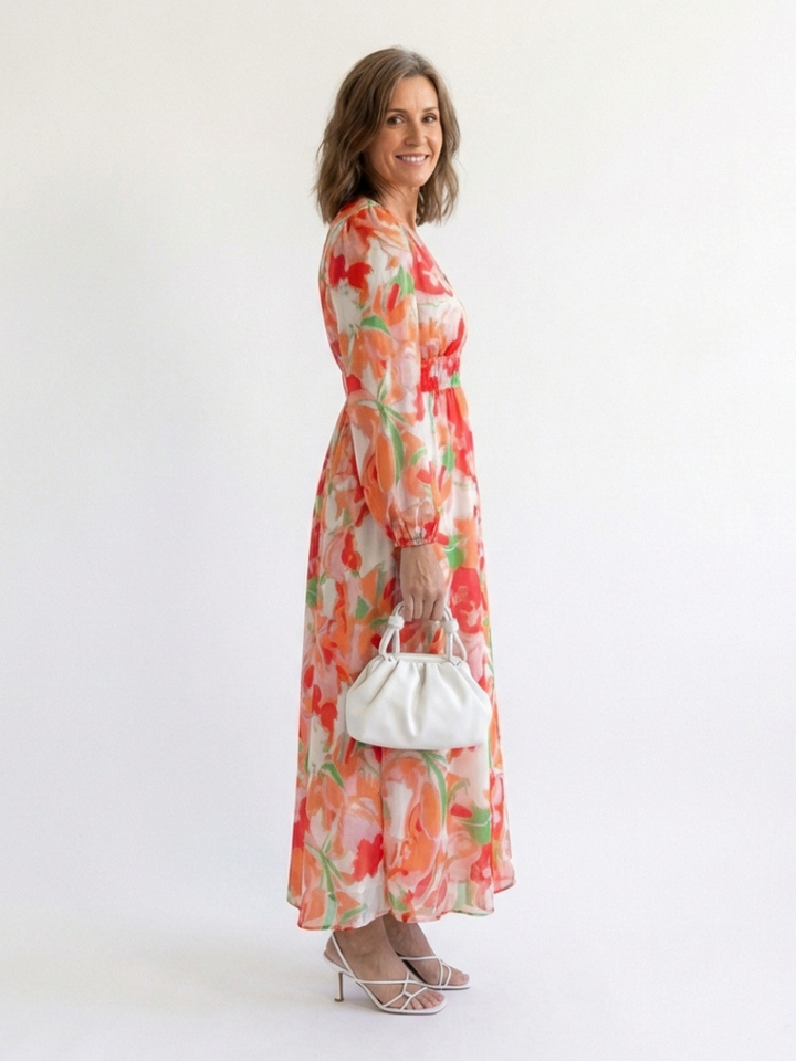 Raelyn - Long Sleeve Floral Maxi Dress