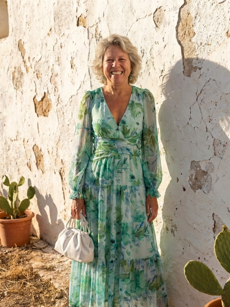 Raelyn - Long Sleeve Floral Maxi Dress