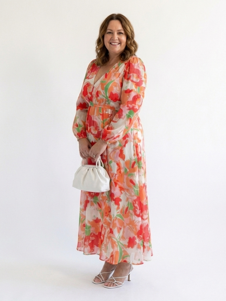 Raelyn - Long Sleeve Floral Maxi Dress