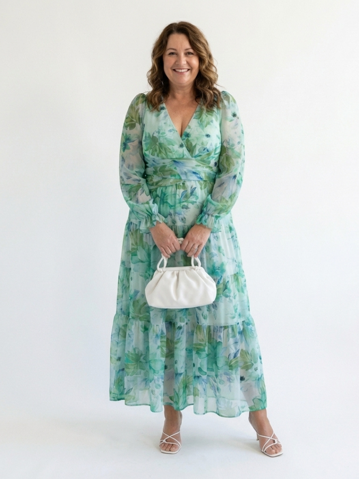 Raelyn - Long Sleeve Floral Maxi Dress