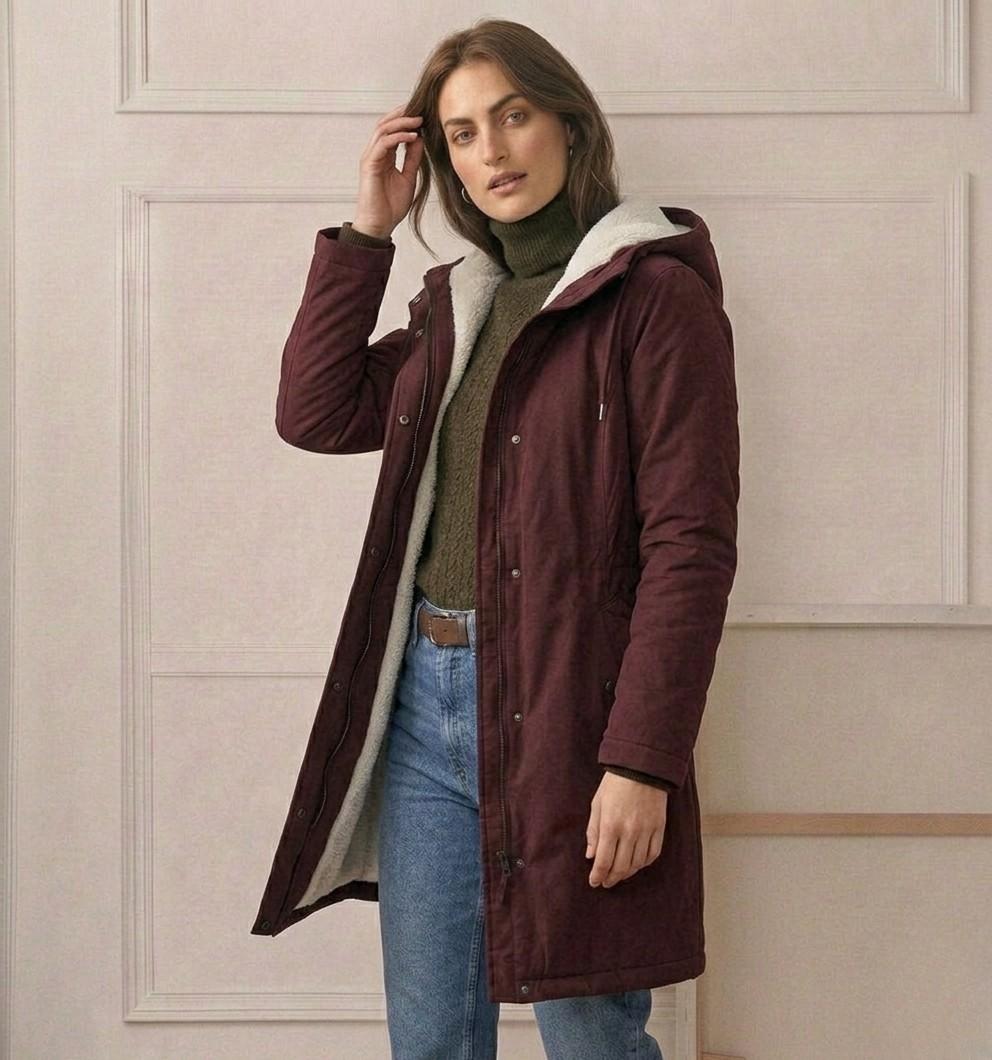 Marjorie | Cozy Hooded Weatherproof Coat – Black
