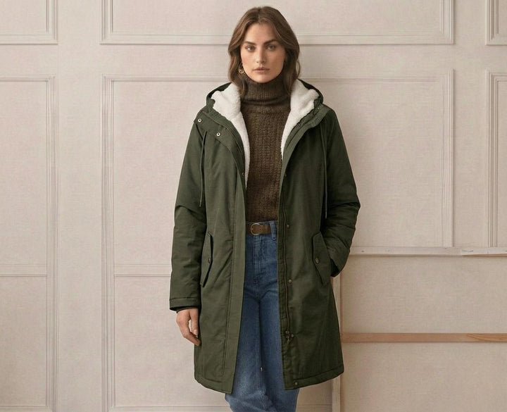 Marjorie | Cozy Hooded Weatherproof Coat – Black