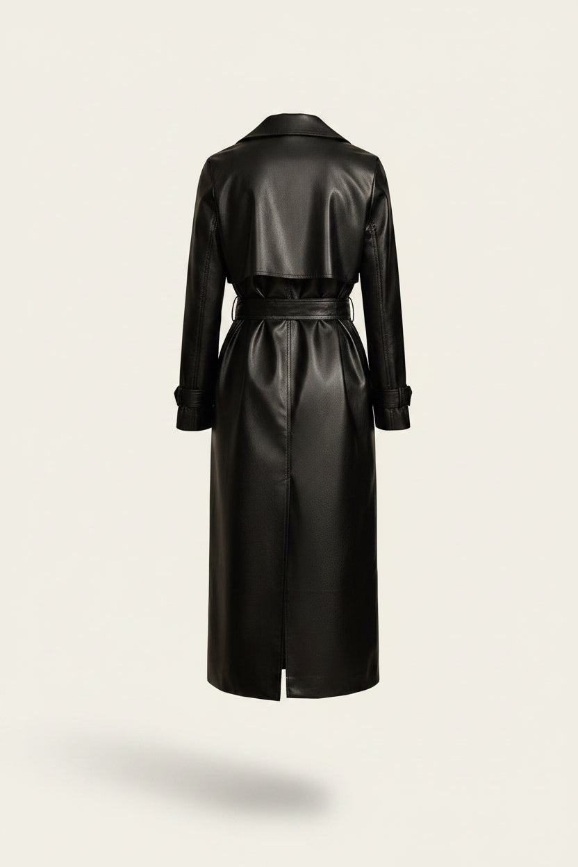 Faux Leather Summer Jacket | Lightweight Belted Style – Leah & Lila
