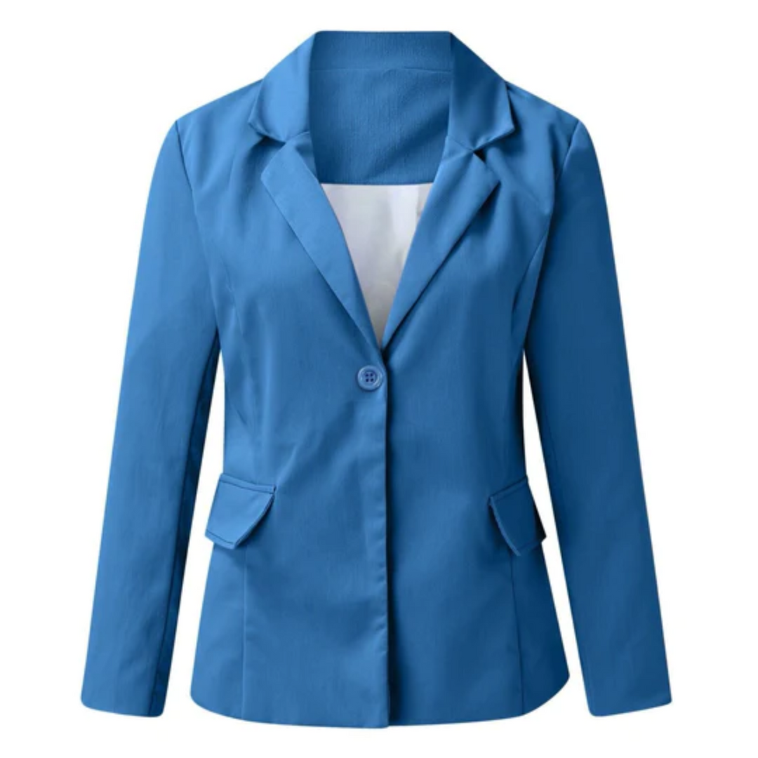 Women's Blazer with Open Front – Lightweight Tailored Layer for Work and Smart Casual Wear