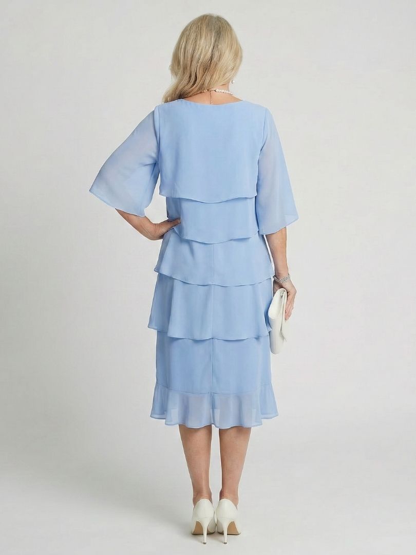 Alyssa - Elegant Layered Midi Dress