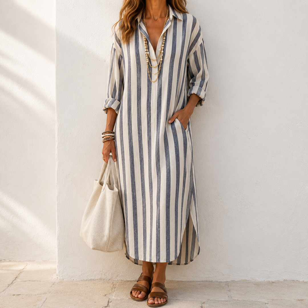 Noa - Striped Midi Dress