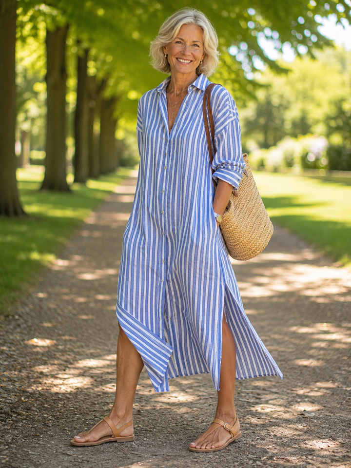 Willow - Striped Shirt Dress