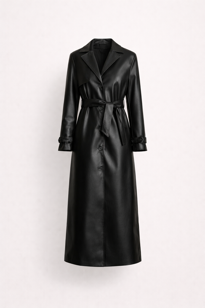 Faux Leather Summer Jacket | Lightweight Belted Style – Leah & Lila