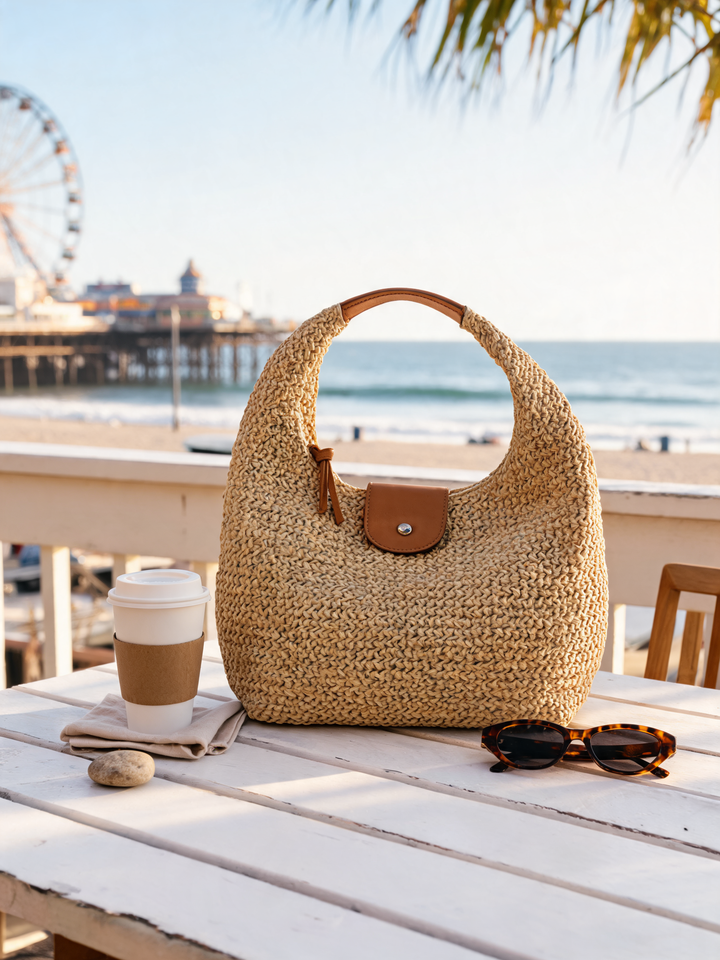 Lilian – Refined Handwoven Raffia Tote Bag