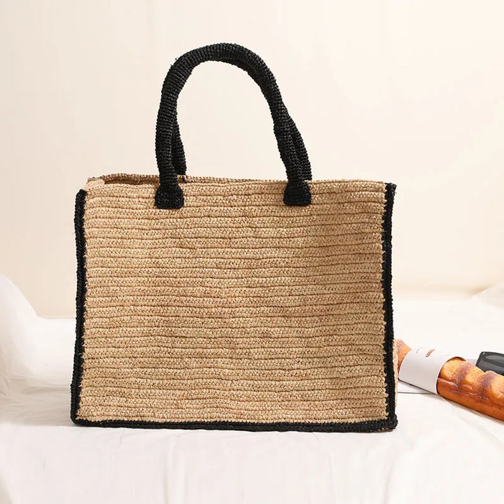 Claire – Refined French Raffia Square Bag