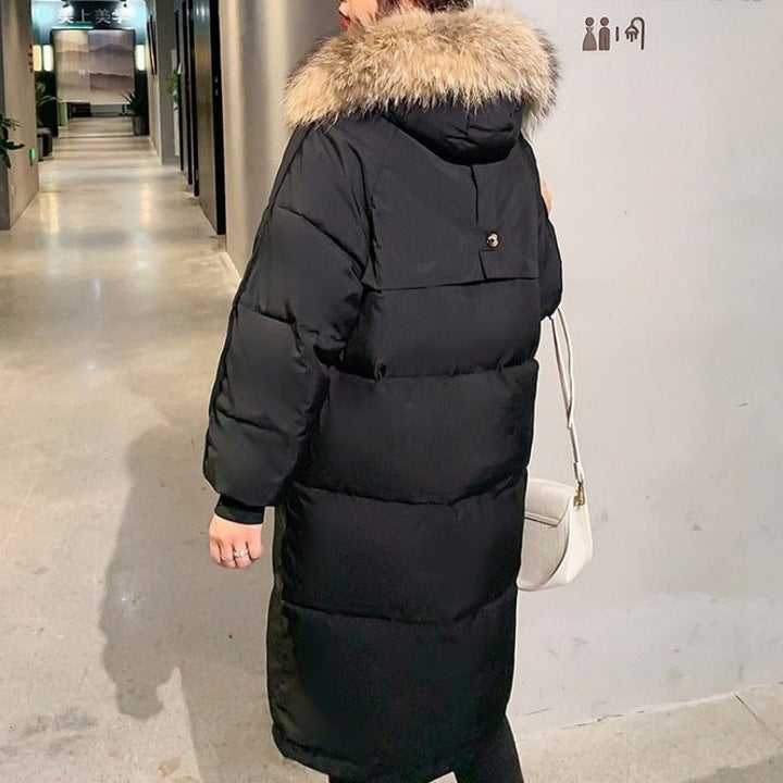 Long Padded Faux Fur Parka | Insulated Ribbed Cuff Winter Coat – Leah & Lila