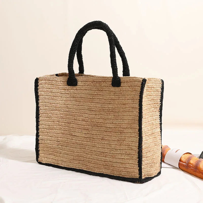 Claire – Refined French Raffia Square Bag