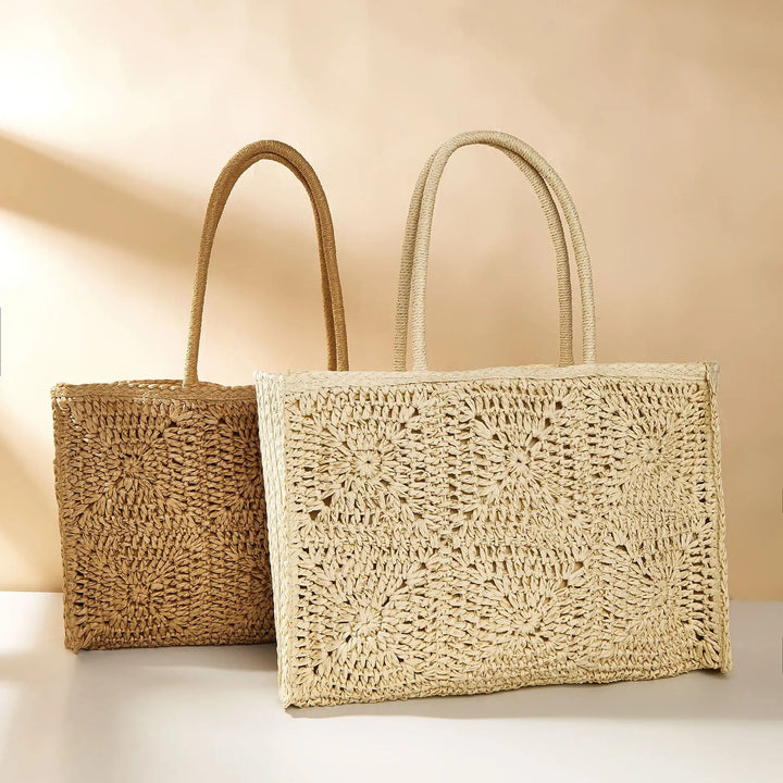 Bella – Refined Straw Tote Bag