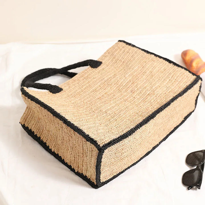 Claire – Refined French Raffia Square Bag