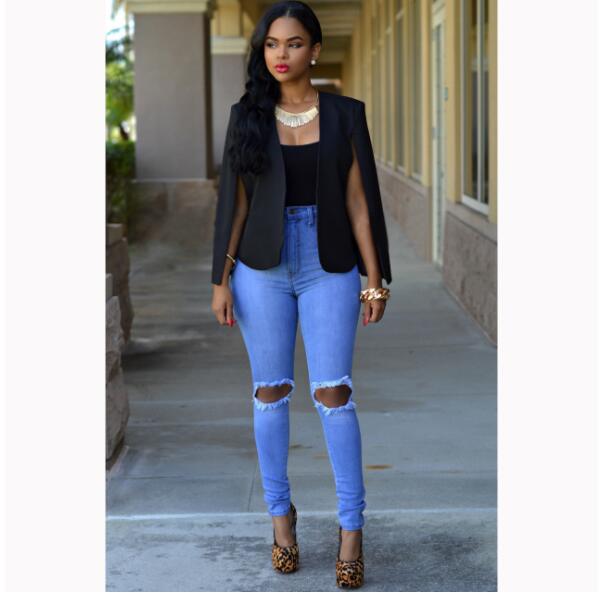 Cape Sleeve Blazer | Open-Front Women's Jacket for Office & Evening – Leah & Lila