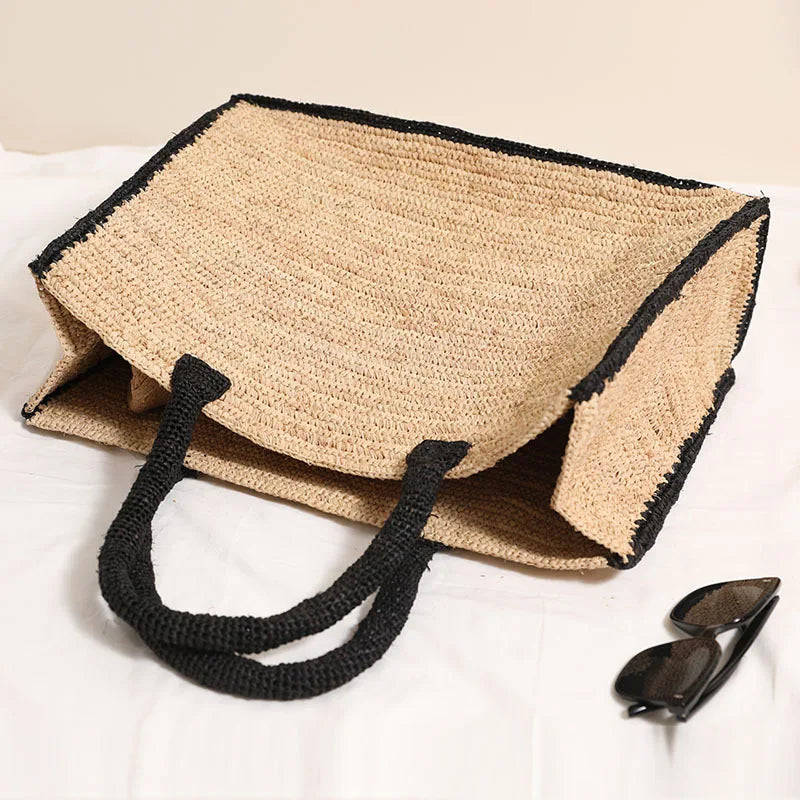 Claire – Refined French Raffia Square Bag
