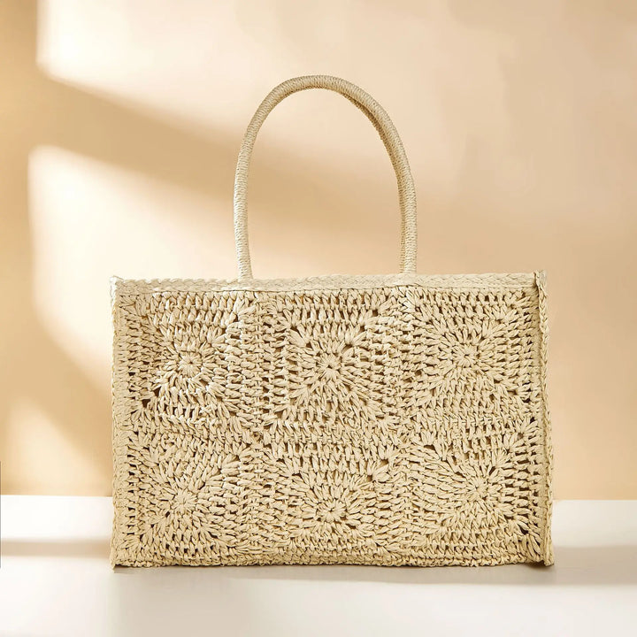 Bella – Refined Straw Tote Bag