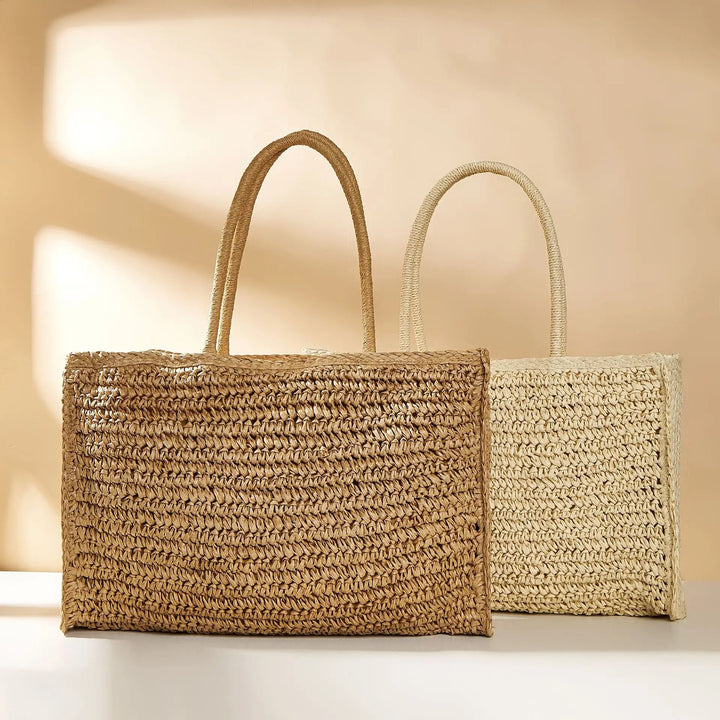 Bella – Refined Straw Tote Bag