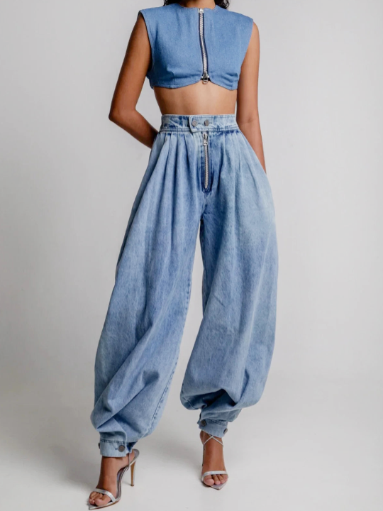 Lina - High Waist Balloon Jeans