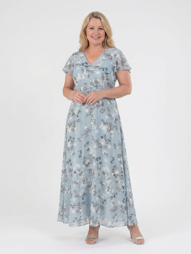 Marlowe - Floral Chiffon Maxi Dress