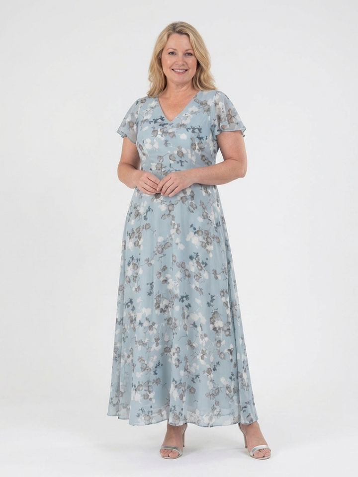 Marlowe - Floral Chiffon Maxi Dress
