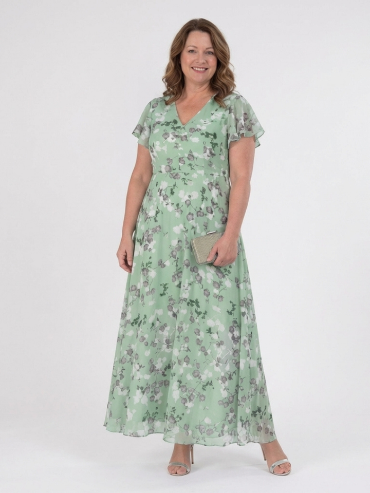Marlowe - Floral Chiffon Maxi Dress