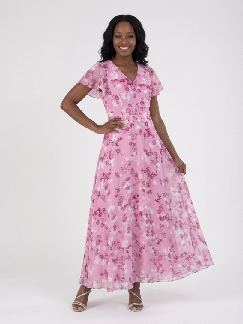 Marlowe - Floral Chiffon Maxi Dress