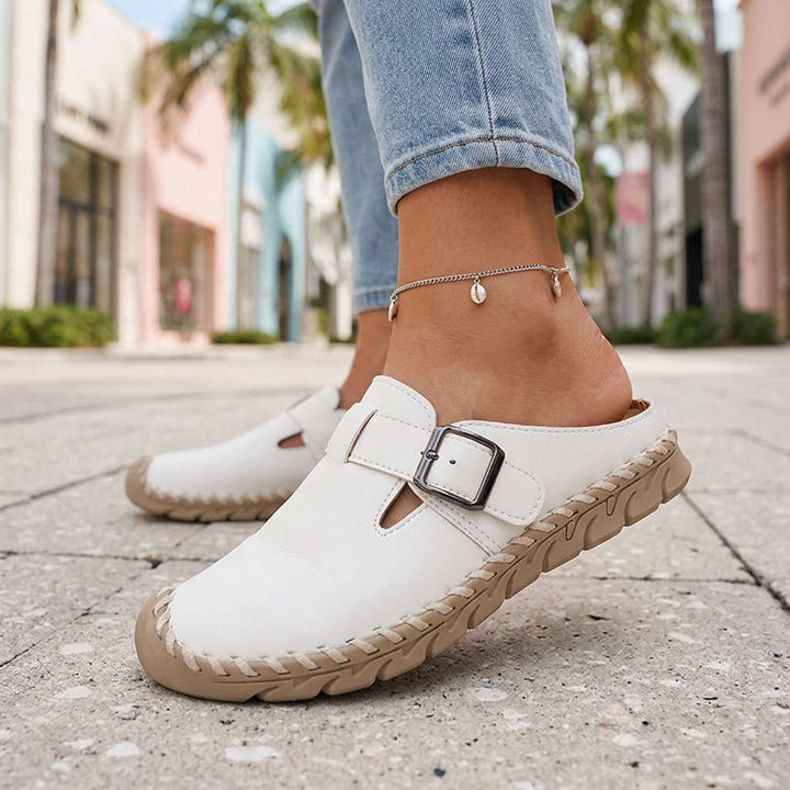 Amber - Classic Clogs with Adjustable Buckle