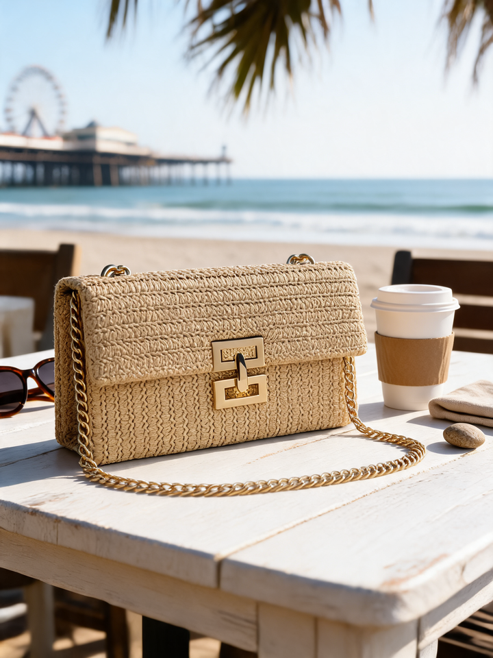 Alisson – Chic Raffia Clutch