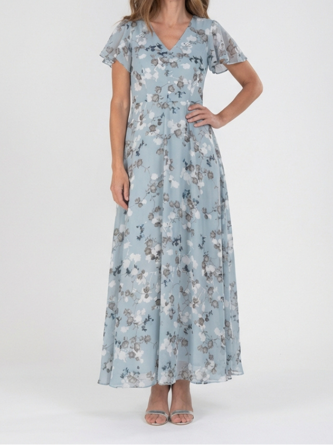 Marlowe - Floral Chiffon Maxi Dress