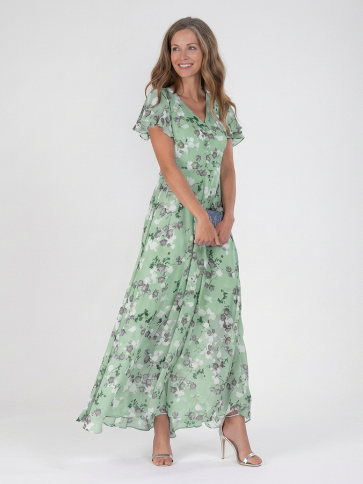 Marlowe - Floral Chiffon Maxi Dress