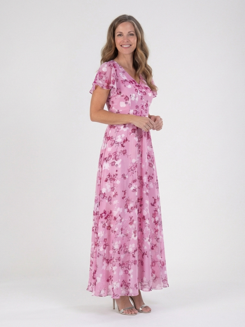 Marlowe - Floral Chiffon Maxi Dress