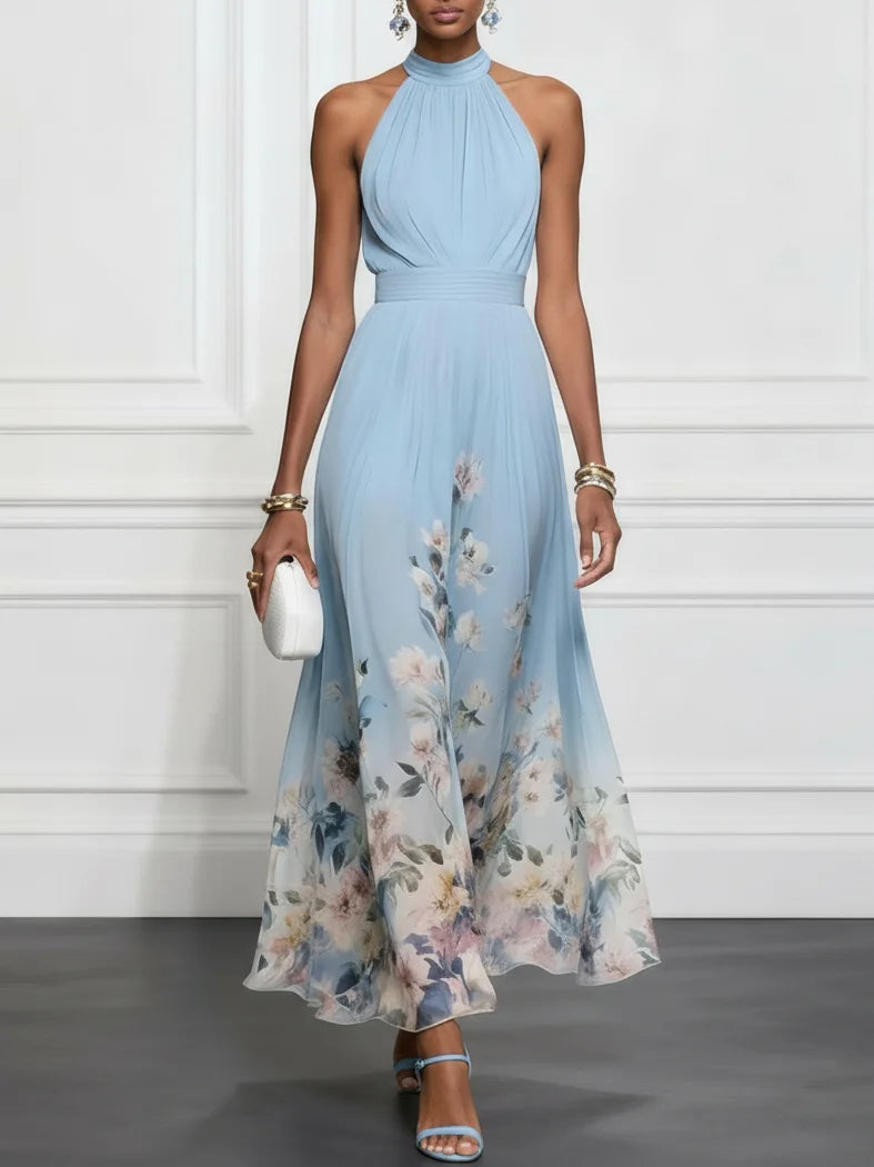 Greta – Floral Halter Maxi Dress
