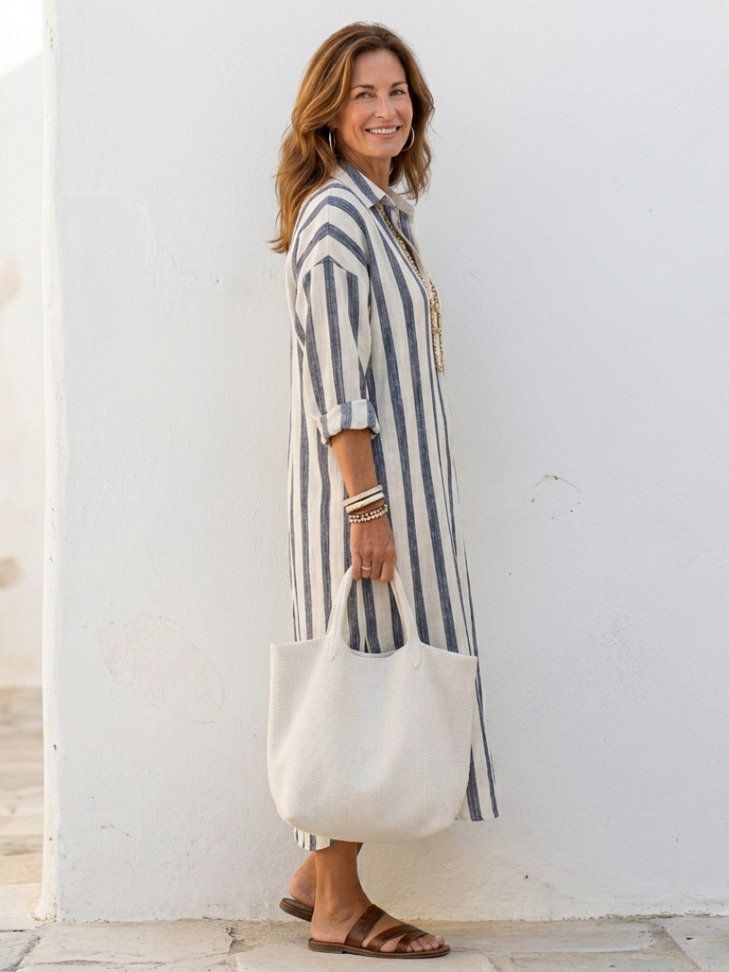 Noa - Striped Midi Dress