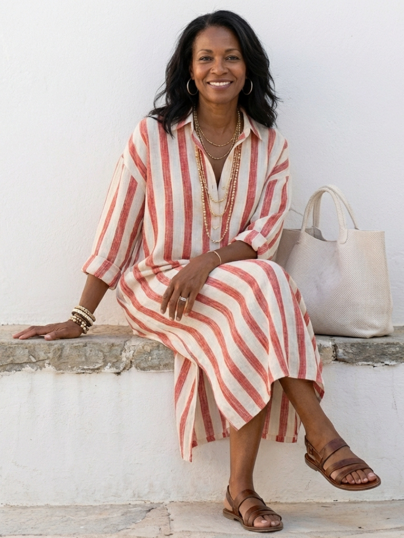 Noa - Striped Midi Dress