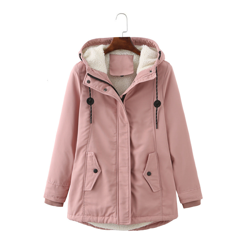 Sherpa-Lined Hooded Parka | Adjustable Casual Winter Outerwear – Leah & Lila