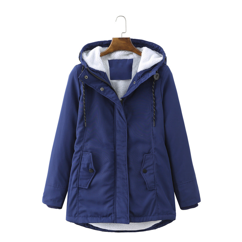 Sherpa-Lined Hooded Parka | Adjustable Casual Winter Outerwear – Leah & Lila