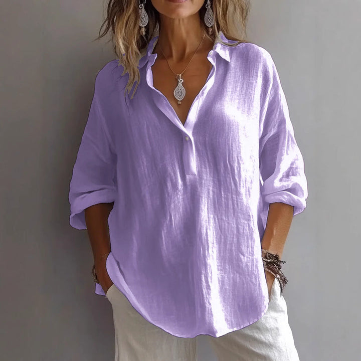 Diana - Comfortable V-Neck Blouse Shirt