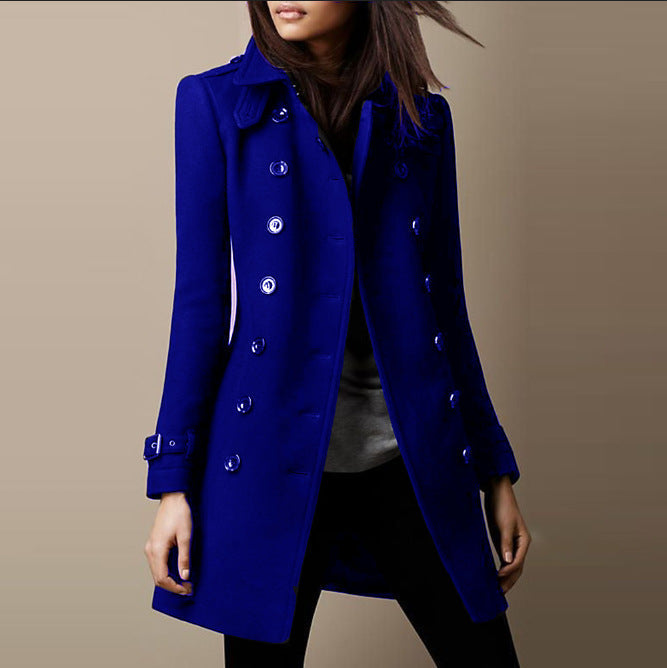 Tailored Double-Breasted Coat | Structured Winter Layer – Leah & Lila