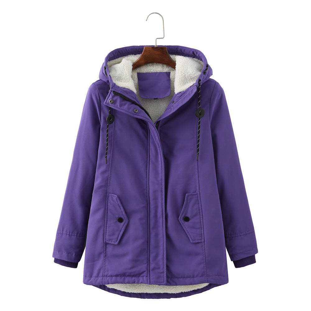 Sherpa-Lined Hooded Parka | Adjustable Casual Winter Outerwear – Leah & Lila