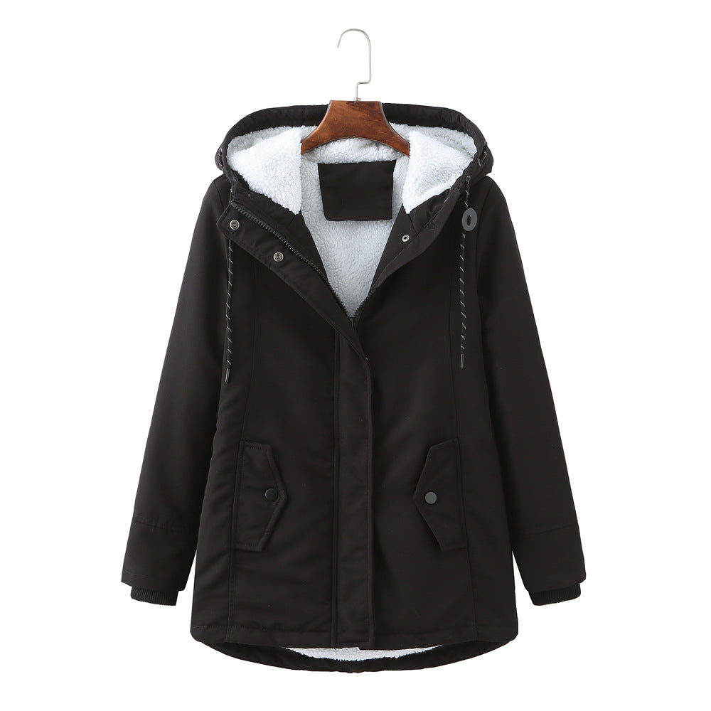 Sherpa-Lined Hooded Parka | Adjustable Casual Winter Outerwear – Leah & Lila