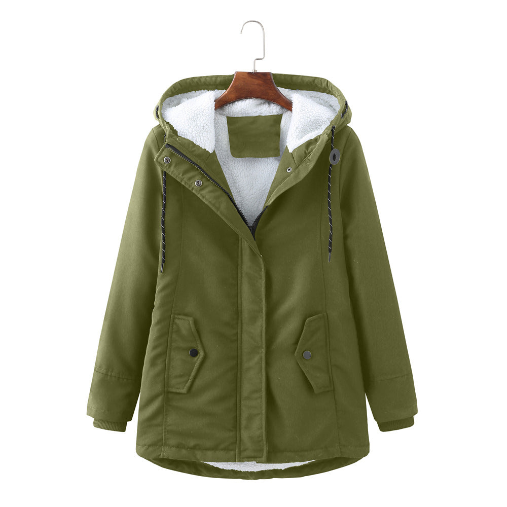 Sherpa-Lined Hooded Parka | Adjustable Casual Winter Outerwear – Leah & Lila