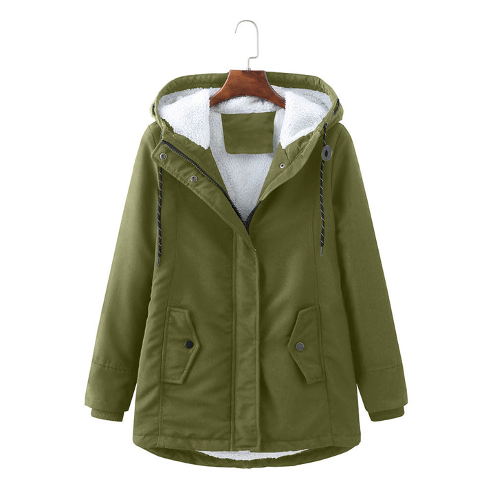 Sherpa-Lined Hooded Parka | Adjustable Casual Winter Outerwear – Leah & Lila