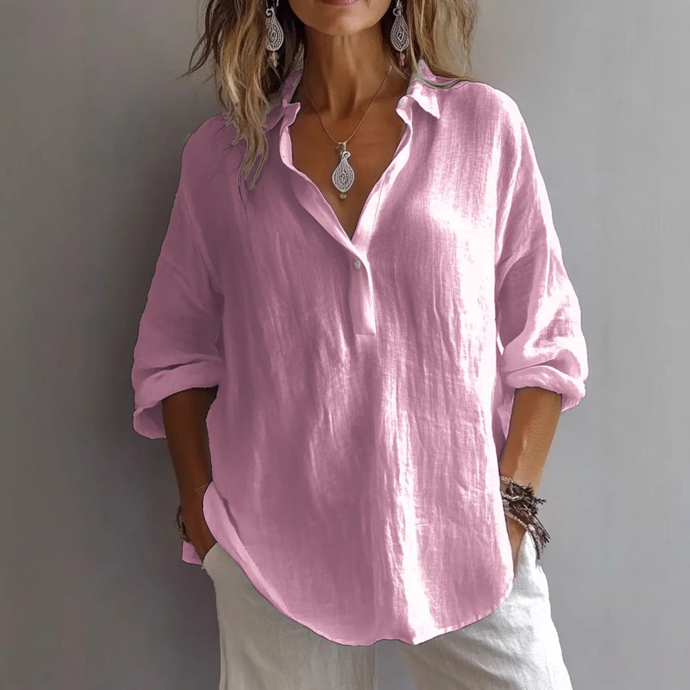 Diana - Comfortable V-Neck Blouse Shirt